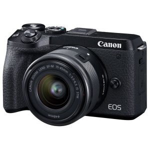 Беззеркальный фотоаппарат Canon EOS M6 Mark II M15-45 S + EVF EU26 (черный)
