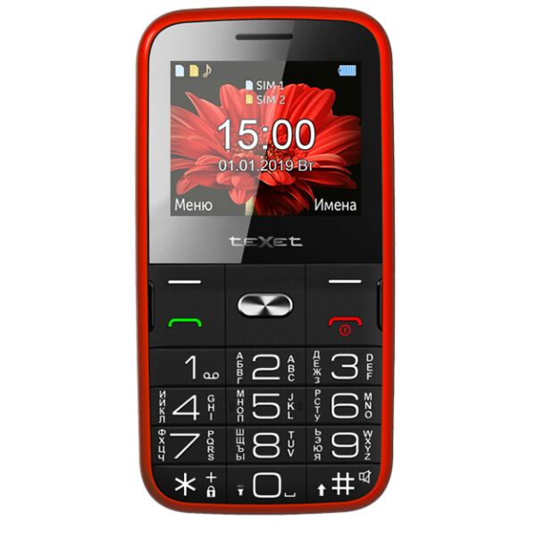 Мобильный телефон TeXet TM-B227 красный