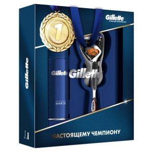 Подарочный набор Gillette Бритва Fusion ProGlide Flexball с 1 сменной кассетой + Гель для бритья Ultra Sensitive 75 мл (7702018508549)