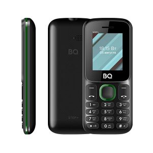 Мобильный телефон BQ-Mobile BQ-1848 Step+ (черный/зеленый)