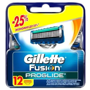 Сменные кассеты GILLETTE FUSION ProGlide 12шт (7702018085934)