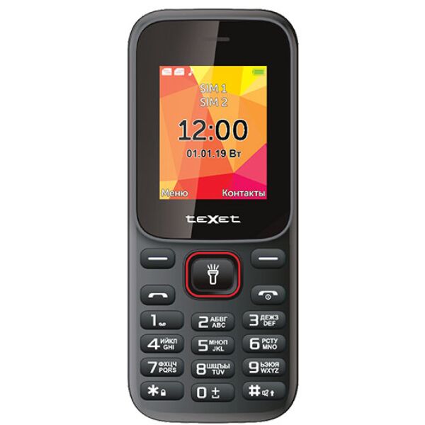 Мобильный телефон TEXET TM-124 (черный)