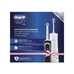 Зубная щетка BRAUN (Oral_B) VIT D100.413.1PROCrAcBl+Ирригатор AqС4 MDH20.016.2 ПН
