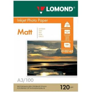 Фотобумага Lomond Матовая A3 120 г/м2 100 листов (0102162)